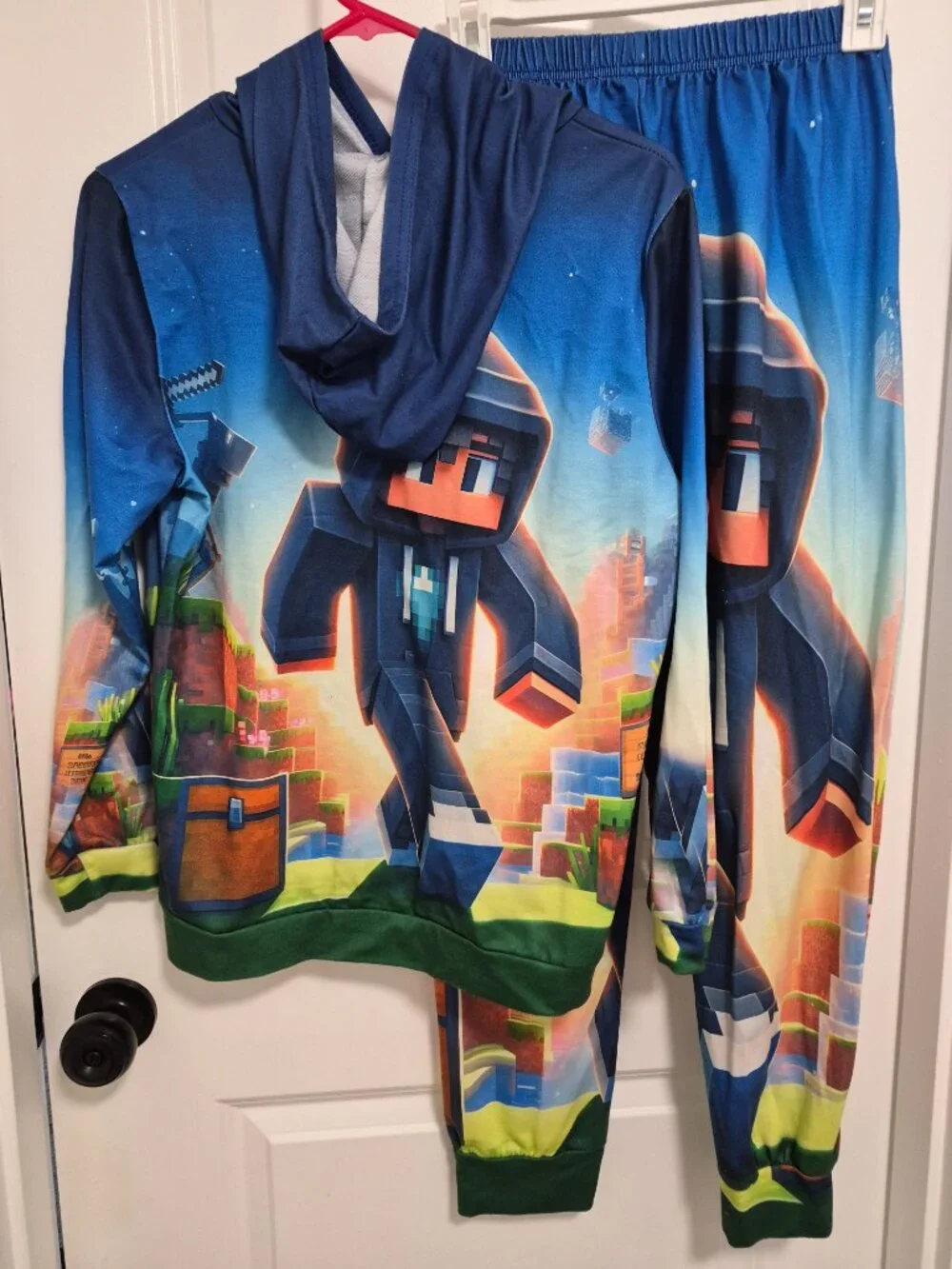 Boys Minecraft Long Sleeve Pants Set with Pockets Size 12-14